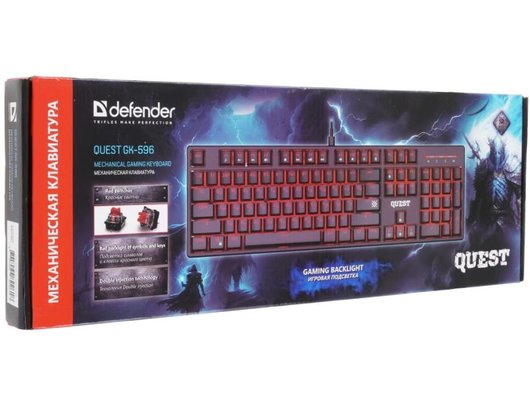 Клавиатура проводная игровая Defender Quest GK-596